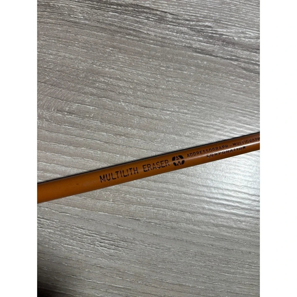 Vintage Multilith Eraser Pencil Addressograph-Multigraph Tan 7 Inch Office Work